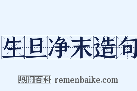 生旦净末造句是什么意思的图片